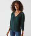 Michael Stars Gabriella V Neck Top In Balsam