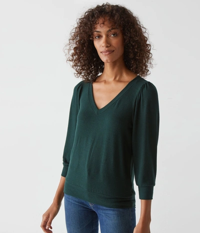 Michael Stars Gabriella V Neck Top In Balsam