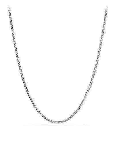 David Yurman Medium Box Chain With Gold, 36"l In Silver/yellow Gold