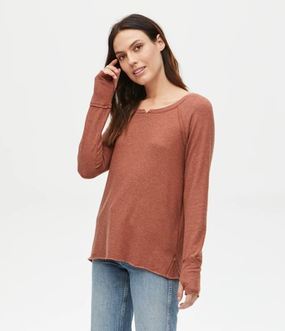 Michael Stars Treasure Notch Neck Top In Rustique