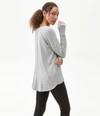 Michael Stars Treasure Notch Neck Top In Heather Grey
