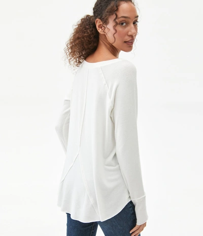 Michael Stars Treasure Notch Neck Top In Chalk