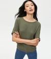 Michael Stars Ellie Elbow Sleeve Top In Tarragon