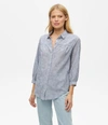 Michael Stars Robyn Striped Button-down Shirt In Stripe