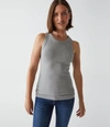 MICHAEL STARS HALLEY RIBBED TANK WITH RUCHING