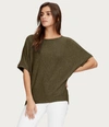 Michael Stars Ellie Elbow Sleeve Top In Olive