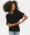 Michael Stars Ellie Elbow Sleeve Top In Black