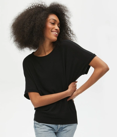 Michael Stars Ellie Elbow Sleeve Top In Black