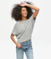 Michael Stars Ellie Elbow Sleeve Top In Heather Grey