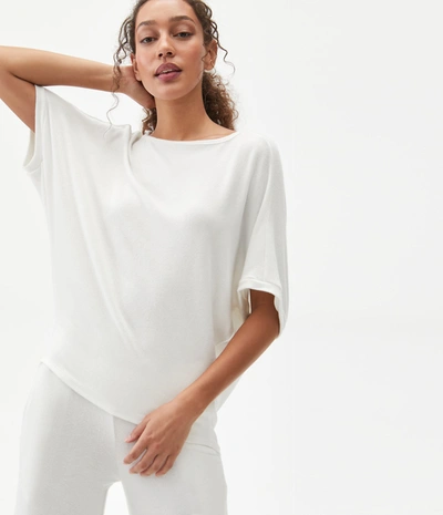 Michael Stars Ellie Elbow Sleeve Top In Chalk