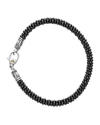 Lagos Black Caviar Ceramic Sterling Silver And 18k Gold Bracelet, 7.5 In Black
