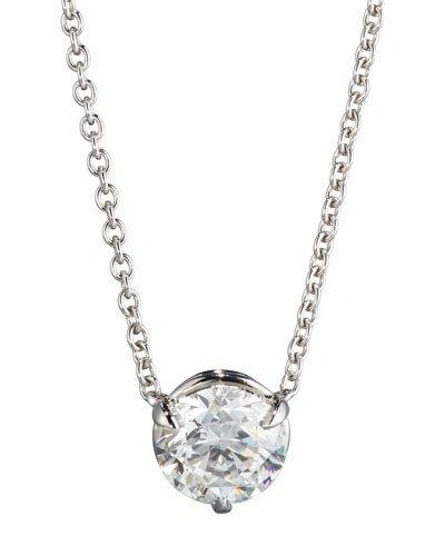 Nm Diamond Collection 18k White Gold Diamond Solitaire Pendant Necklace, 1.00ctw G/si1