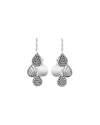 Lagos Sterling Silver Signature Caviar Four Drop Earrings In Silver