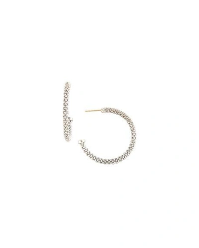 LAGOS THIN CAVIAR HOOP EARRINGS, 1",PROD190240021