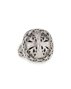 KONSTANTINO STERLING SILVER ETCHED CROSS RING,PROD184250289