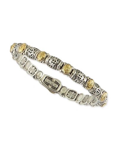 Konstantino Hermione 18k Yellow Gold & Sterling Silver Etched Bracelet In Silver Gold