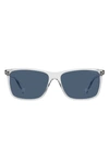 Polaroid Kids' 58mm Polarized Rectangular Sunglasses In Grey/ Blue Polarized