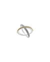 LAGOS STERLING SILVER & 18K INFINITY CROSSOVER RING,PROD173290352