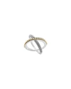 Lagos Sterling Silver & 18k Infinity Crossover Ring In Silver