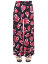 Marni Floral Pattern Wide Leg Trousers In Multicolor