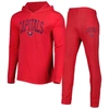 CONCEPTS SPORT CONCEPTS SPORT RED WASHINGTON CAPITALS METER PULLOVER HOODIE & JOGGERS SET