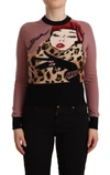 DOLCE & GABBANA DOLCE & GABBANA PINK CASHMERE CREWNECK SARTORIA PULLOVER WOMEN'S SWEATER