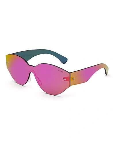 Super Tuttolente Drew Mama Iridescent Oval Sunglasses, Pink