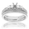 Vir Jewels 1/2 Cttw Diamond Semi Mount Bridal Set .925 Sterling Silver Wedding In Silver