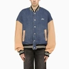 We11 Done Denim Bomber Jacket In Blue