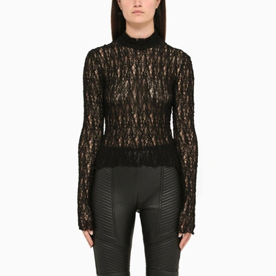 Balmain Black Perforated Jersey