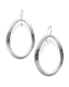 Ippolita Sterling Silver Scultura Large Wavy Oval Earrings In Silver