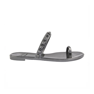 Carmen Sol Maria Flat Sandal In Gunmetal