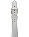 Michele 18mm Alligator Watch Strap In White