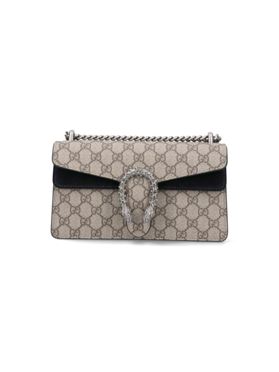 Gucci Gg Supreme Dionysus Small Shoulder Bag In Neutrals