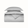 Boll & Branch Organic Percale Hemmed Duvet Set In Pewter