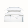 Boll & Branch Organic Signature Eyelet Duvet Set In White/shore