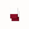 Boll & Branch Organic Signature Colorblock Pillowcase Set In White/cranberry - New Color