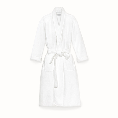 Boll & Branch Women's Plush Robe In White/white Plush