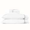 Boll & Branch Organic Signature Eyelet Sheet Set In White/pewter Eyelet