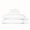 Boll & Branch Organic Signature Embroidered Sheet Set In White/shore Embroidered