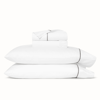 Boll & Branch Organic Signature Embroidered Sheet Set In White/stone Embroidered