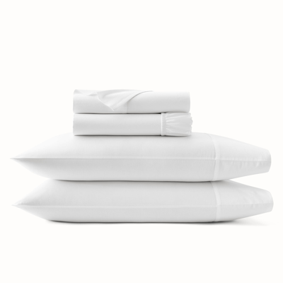 Boll & Branch Organic Percale Hemmed Sheet Set In White