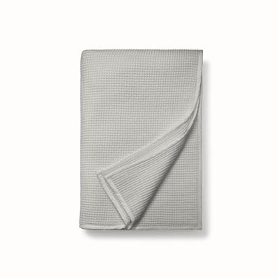 Boll & Branch Organic Waffle Bed Blanket In Pewter