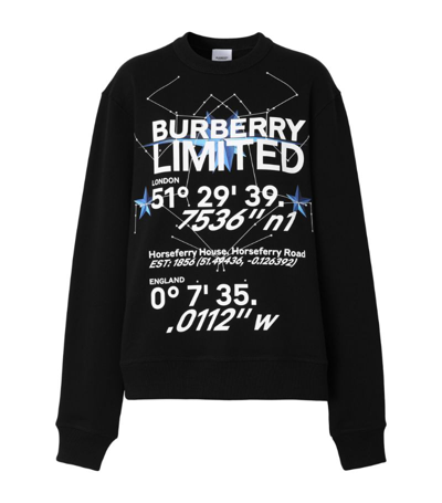 Burberry Logo Print Sweatshirt In Black