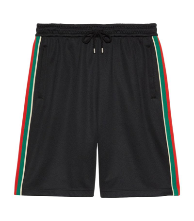 Gucci Web Stripe Bermuda Shorts In Black
