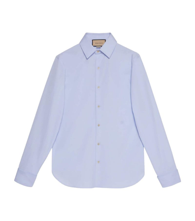 Gucci Cotton Shirt In Blue