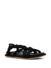 ULLA JOHNSON Suri Twist Rope Sandal in Black