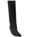 Isabel Marant Lomero Suede Knee-high Boots In Black