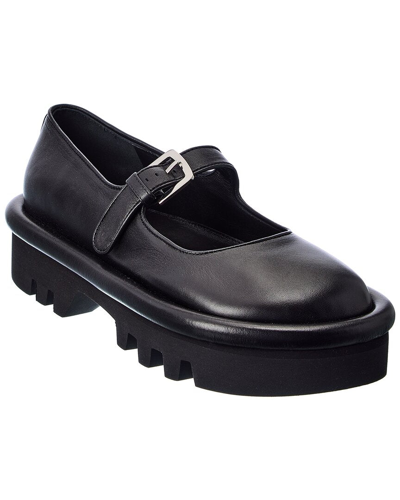 Jw Anderson Bumper-tube Leather Chunky Mary Janes In Black
