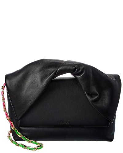 Jw Anderson Midi Twister Chain Shoulder Bag In Black